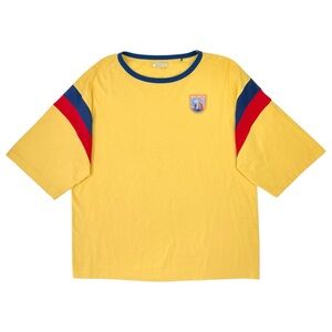 BODE Training T-Shirt - Yellow Cape Line Patch Short Sleeve Tee T-Shirt sz L